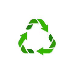 Reuse, reduce, recycle symbol concept isolated on white background. Vector illustration