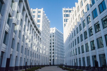 Landscape with office buildings