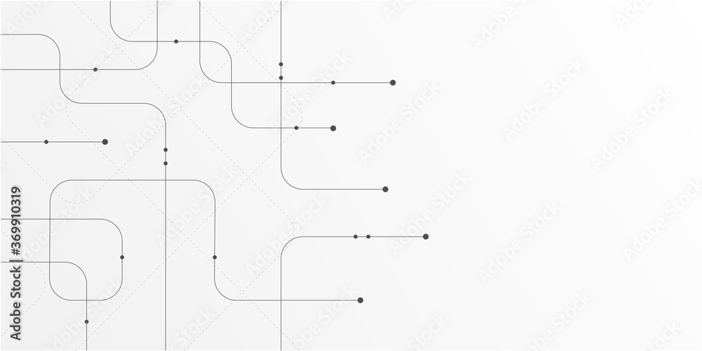 Poster Abstract connect lines and dots.Technology graphic Networkbackground.