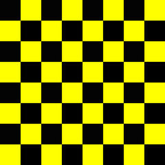 yellow and black chess board seamless pattern