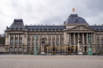 Obraz premium View at the Building of Royal Palace in Brussels. Brussels is the capital of Belgium.