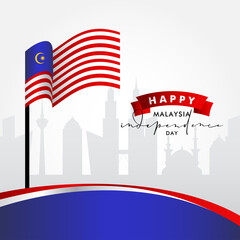 Malaysia Independence Day Vector Design Illustration For Celebrate Moment