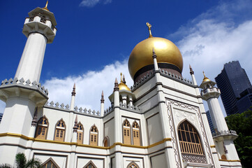 Fototapeta na wymiar La mosquée Sultan ou Masjid Sultan, Singapour, Asie