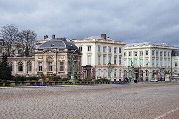 Place des Palais is ancient avenue between the Royal Palace and Brussels Park 