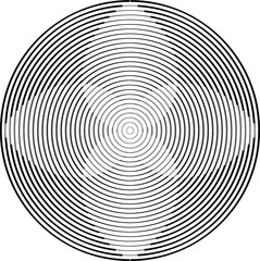 Lines in Circle Form . Spiral Vector Illustration .Technology round. Wave Logo . Design element . Abstract Geometric shape .