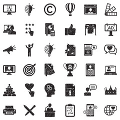 Branding Icons. Black Scribble Design. Vector Illustration.