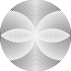 Lines in Circle Form . Spiral Vector Illustration .Technology round. Wave Logo . Design element . Abstract Geometric shape .