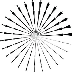 Obraz premium Lines in Circle Form . Spiral Vector Illustration .Technology round. Wave Logo . Design element . Abstract Geometric shape .