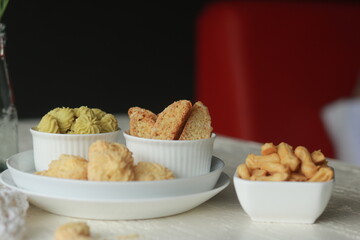 Assorted nice biscuits on the table
