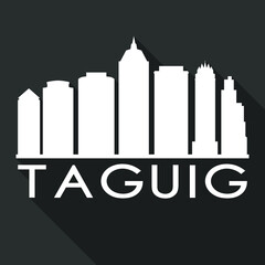 Taguig Flat Icon Skyline Silhouette Design City Vector Art Famous Buildings.