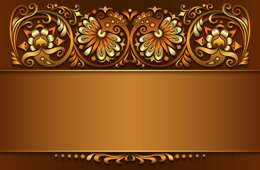 Abstract vector ornamental nature vintage frame.