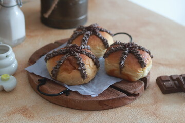 delicious chocolate cake on the table