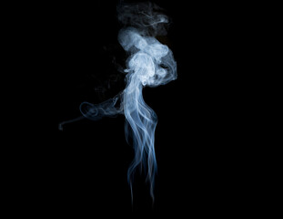 White fog or smoke on black background