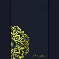 Mandala template with elegant, classic elements. Great for invitation, flyer, menu, brochure, background Premium Vector