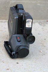
Vintage analog camcorder for videotapes.