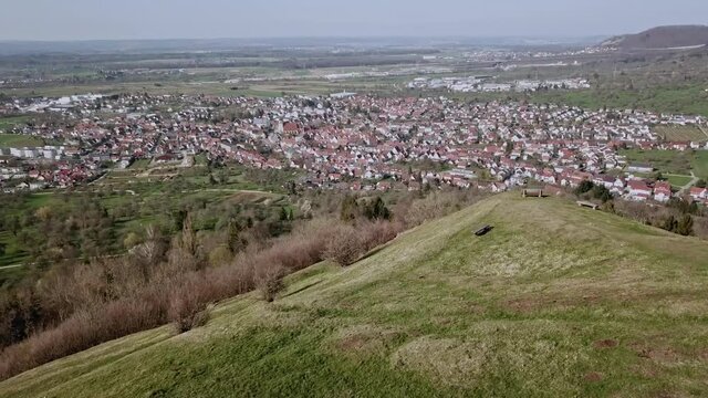 Aerial shot of complete city Weilheim an der Teck in Germany 1 of 5