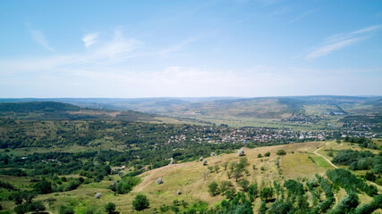 Fototapeta na wymiar Panorama shot of nature of Moldova