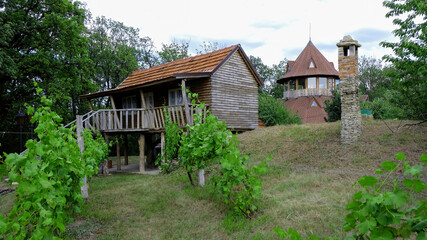Fototapeta na wymiar Old wooden house in Moldova