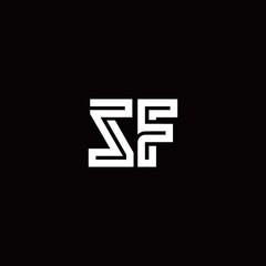 SF monogram logo with abstract line