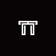 TT monogram logo with abstract line