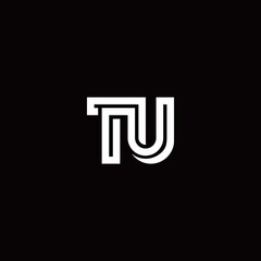 TU monogram logo with abstract line