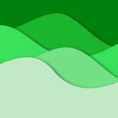 Fototapeta premium 3D abstract background and paper cut shapes, vector illustration