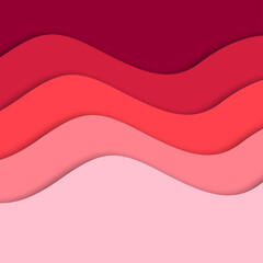 3D abstract background and paper cut shapes, vector illustration