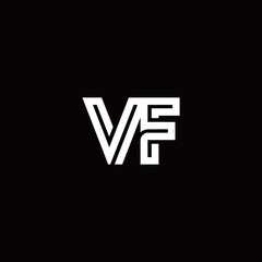VF monogram logo with abstract line