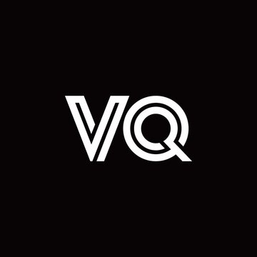 VQ monogram logo with abstract line