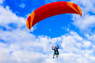 paraglider in the sky