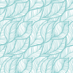 Naklejka na ściany i meble Seamless pattern with leaves. Cute elegant flowers vector illustration. Background for poster or cover. Figure for textiles. Decorative floral elements for print.