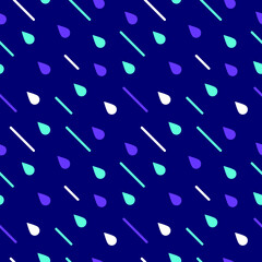 rain vector icon in repeated pattern for background ,wallpaper, decoration, paper wrapping, backdrop - 369930734