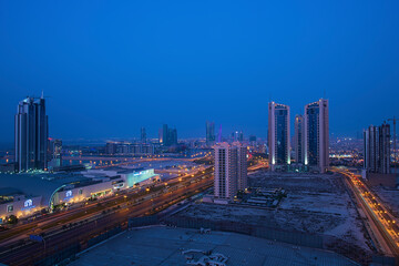 Naklejka na ściany i meble Sunset Manama, Bahrain