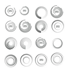 Halftone dots in circle form. round logo . vector dotted frame . design element