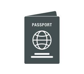 Passport icon.  Vector passport illustration.