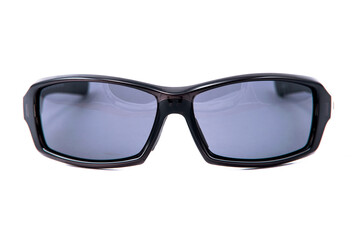 Fototapeta premium Fashion sunglasses black frames on white background.