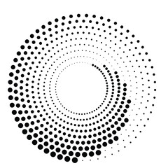 Halftone dots in circle form. round logo . vector dotted frame . design element