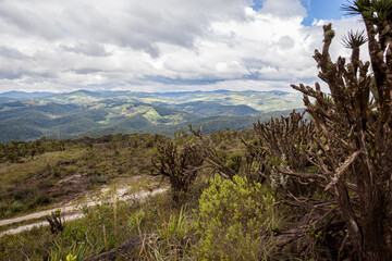 Tradicional landscape of the Minas Gerais mountains - Brazil