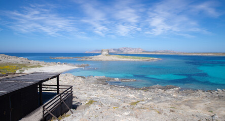 Obraz premium La Pelosa beach of stintino, Sardinia island, Italy 