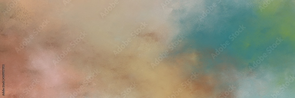 Aufkleber beautiful abstract painting background texture with rosy brown, blue chill and gray gray colors and 