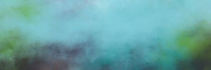 beautiful abstract painting background graphic with medium aqua marine, dark slate gray and blue chill colors and space for text or image. can be used as postcard or poster