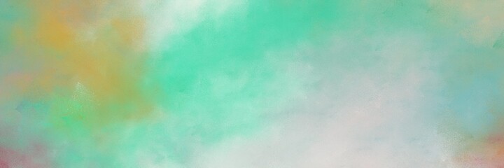 amazing abstract painting background graphic with dark sea green, ash gray and medium aqua marine colors and space for text or image. can be used as header or banner