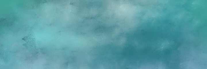 stunning abstract painting background graphic with cadet blue and medium aqua marine colors and space for text or image. can be used as header or banner