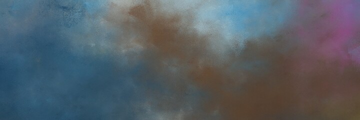 awesome vintage abstract painted background with dim gray, cadet blue and old mauve colors and space for text or image. can be used as horizontal header or banner orientation