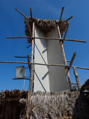 Windcatcher wind tower architectural detail, traditional Middle Eastern air conditioning