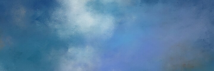 stunning steel blue, light steel blue and dark gray colored vintage abstract painted background with space for text or image. can be used as horizontal header or banner orientation