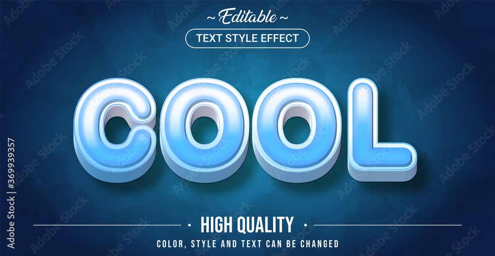 Poster editable text style effect - cool theme style.