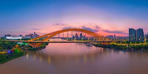 Fototapeta na wymiar Dongping Bridge, Foshan City, Guangdong Province, China