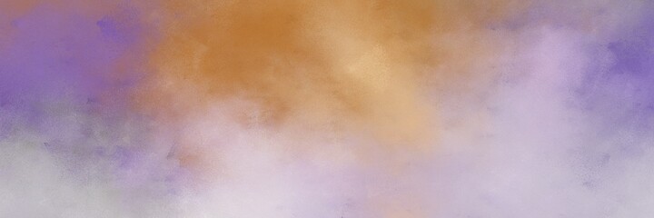 beautiful pastel purple, peru and rosy brown colored vintage abstract painted background with space for text or image. can be used as horizontal background texture