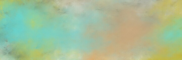 decorative abstract painting background texture with dark sea green and medium aqua marine colors and space for text or image. can be used as horizontal background graphic
